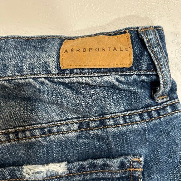 Aéropostale High Waisted Distressed Denim Shorts Women’s 6 Aero Cheeky Cutoff - Picture 6 of 9